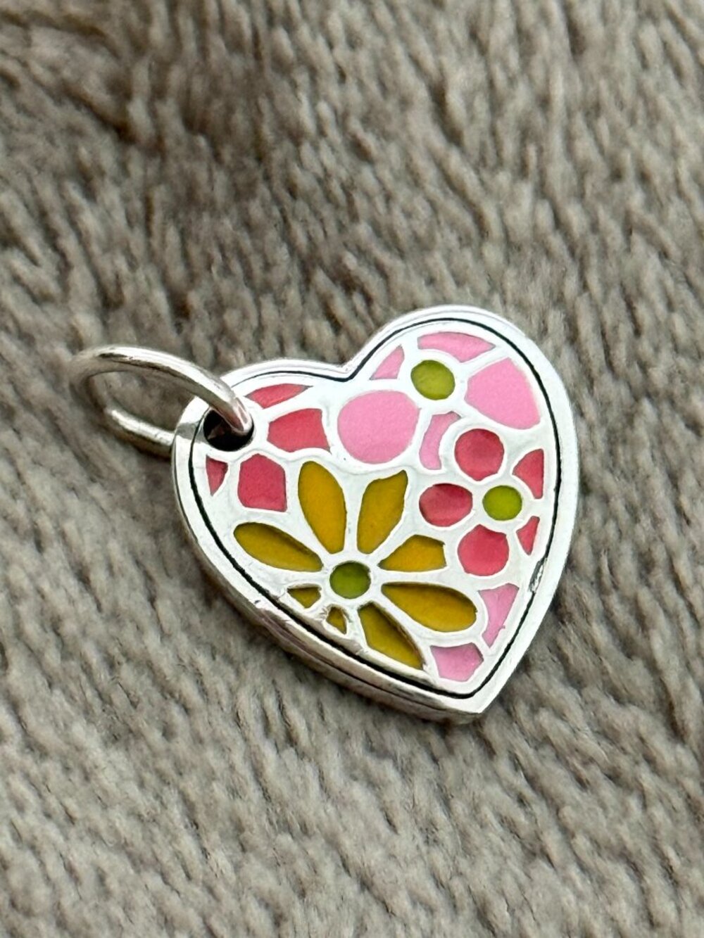 Enamel Groovy Heart Charm